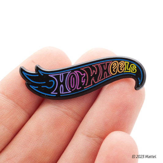 Hot Wheels Logo Pin, Neon