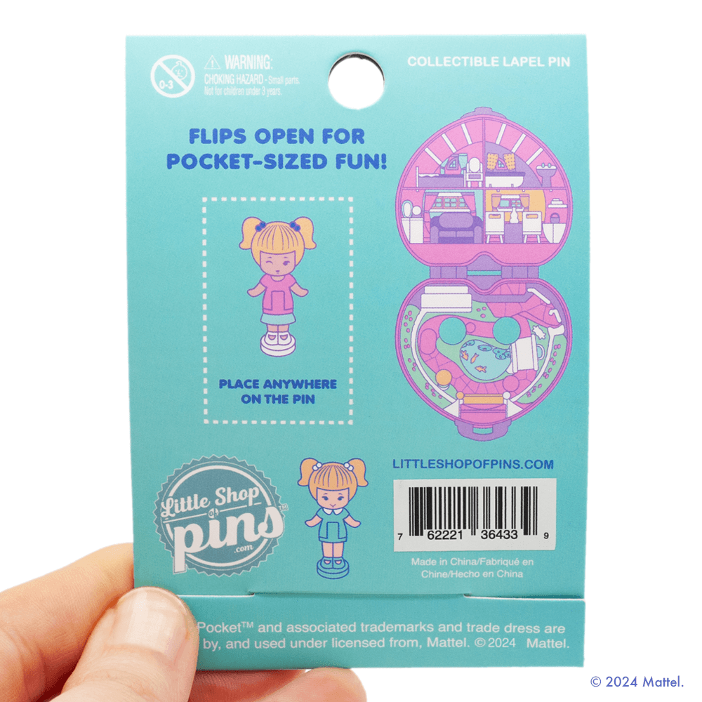 Purple Heart Compact Hinge Pin. This tiny Polly magnet can stick anywhere – inside the compact in her playhouse or outside on the landscape, and even on your refrigerator! 