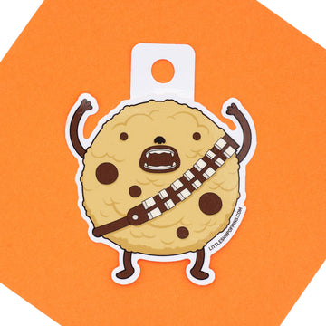 cookie drawing dressed as chewie from Star Wars vinyl sticker