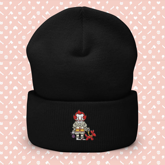 We All Poop Down Here Pennywise Embroidered Cuffed Beanie