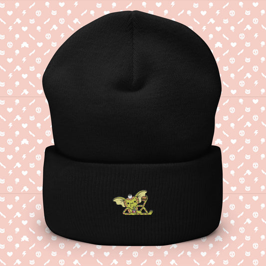 Midnight Snack Gremlin Embroidered Cuffed Beanie