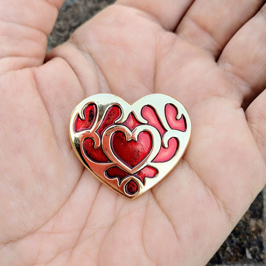 3D Heart Enamel Pin