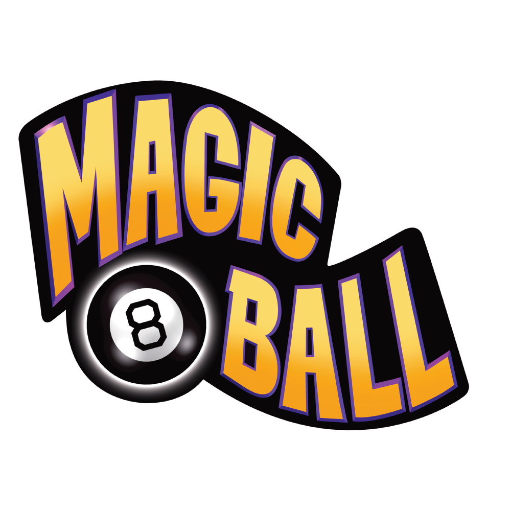 Magic 8 Ball logo on white