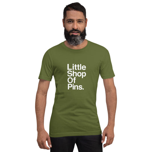 Little Shop of Pins Helvetica Short-Sleeve Unisex T-Shirt